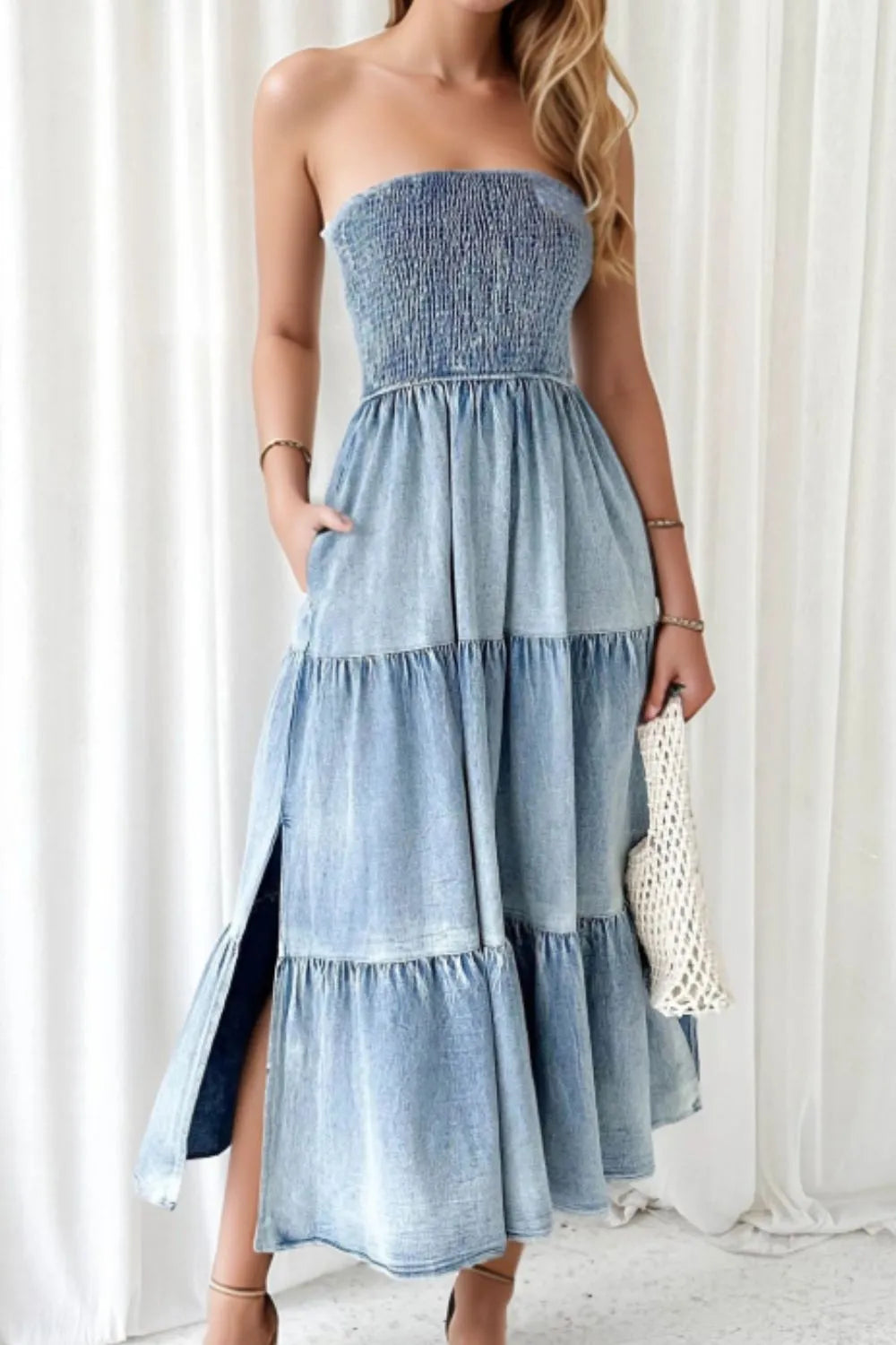 Pink Multi Halter Maxi Dress - Cross Back Open Style