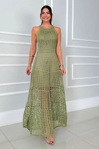 Smocked Midi Cami Dress with Pockets