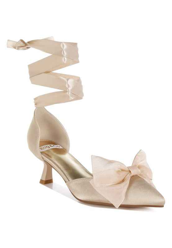 Cadell Bow Detail Satin Sandals