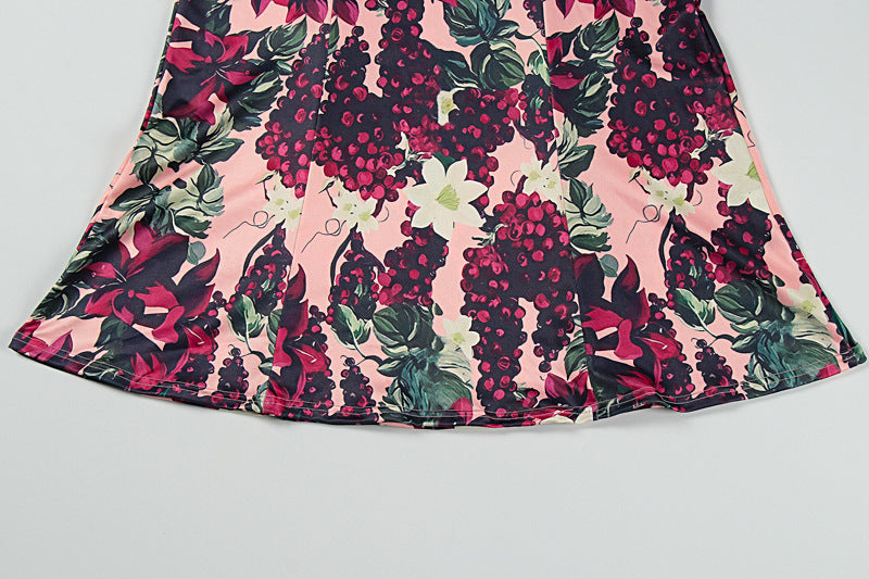 Floral Print Cami Maxi Dress - Sleeveless V-Neck Gown