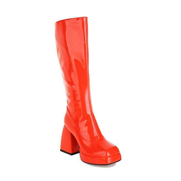 Women's Waterproof Platform High Boots - Candy Colors - Fashions Envy
