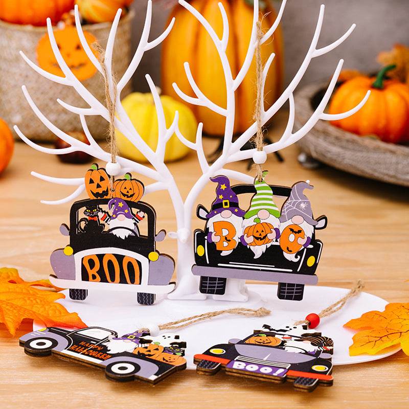Halloween Element Car-Shape Hanging 4-Piece Widgets - Fashions Envy