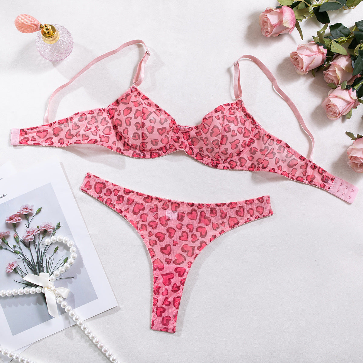 Lingerie Set - Bra and Thong Two-Piece Intimate Wear