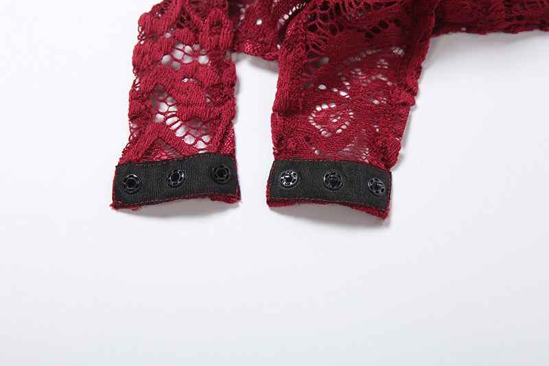 Sexy Lace Hot Girl Outfit Set - Bodysuit and Pants