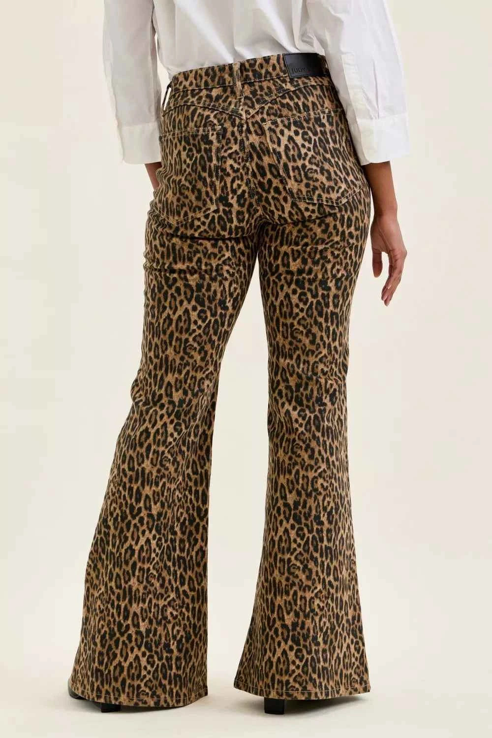 Judy Blue Mr Jaqueline Flare Print Leopard Jeans