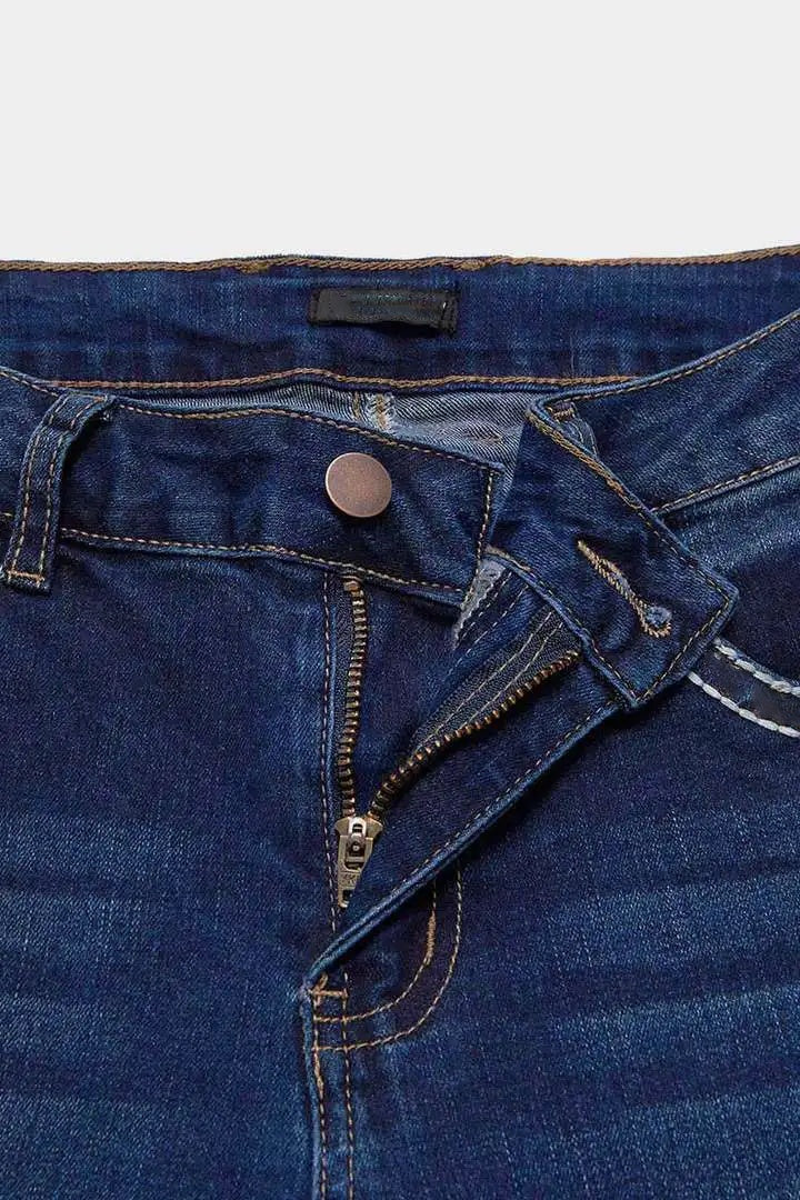 High-Waist Wide Leg Embroidered Jeans - Statement Denim