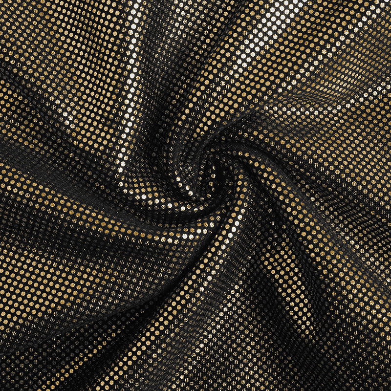 Deep V-neck Gathered Mini Dress - Classic Golden Long Sleeve