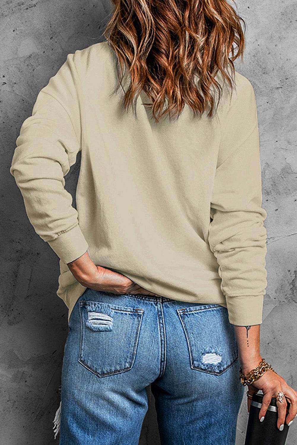 Ghost Graphic Dropped Shoulder Sweatshirt - Fashions Envy