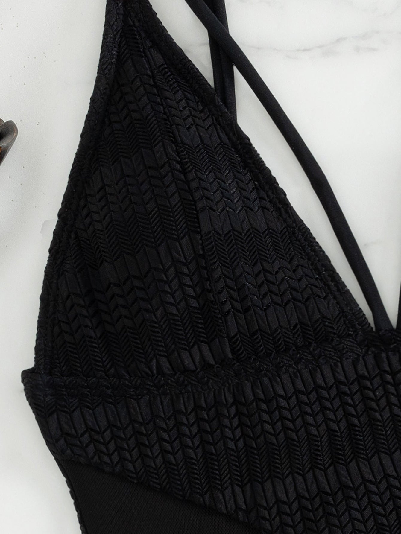 Sexy One-Piece Swimsuit - Open Mesh Panel - Fashions Envy