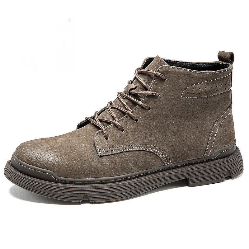 Men's Plush Martin Trend Retro All-Match Tooling Boots