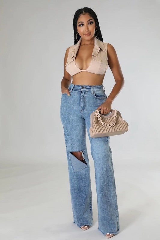 High Stretch Tyger Wide Leg Jeans