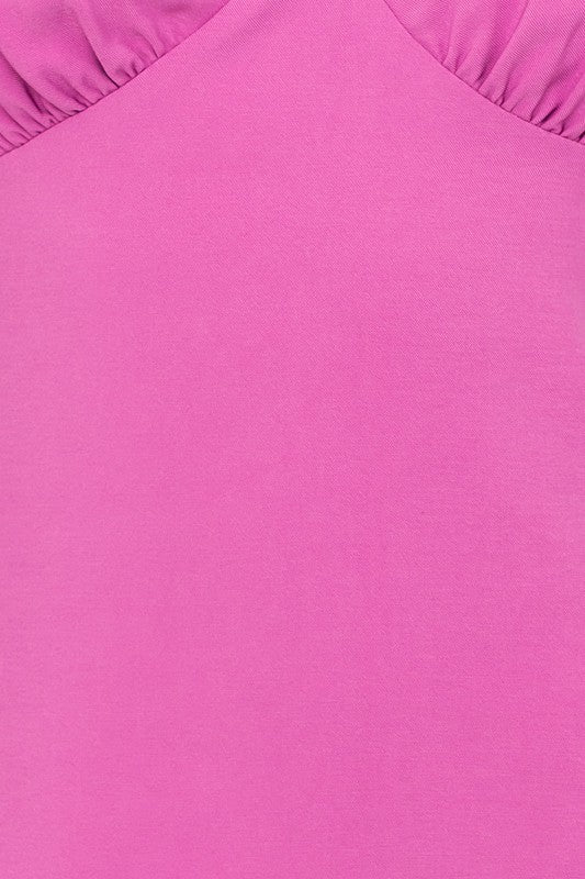 Strap Detail No Stretch Sleeveless Mini Dress