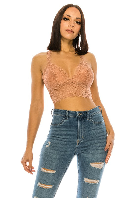 Lace Croptop Sexy Racerback Bralette