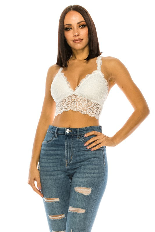 Lace Croptop Sexy Racerback Bralette