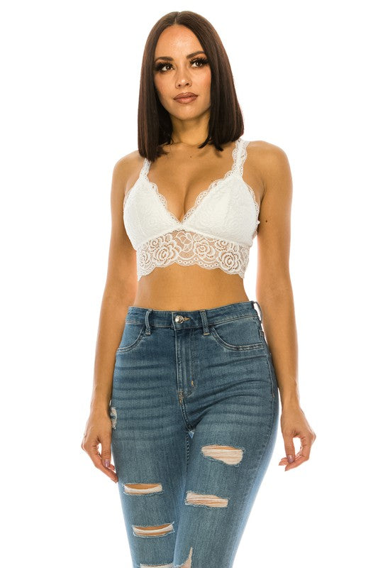 Lace Croptop Sexy Racerback Bralette