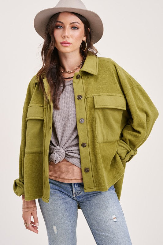 Raw Edge Details Bree Waffle Top