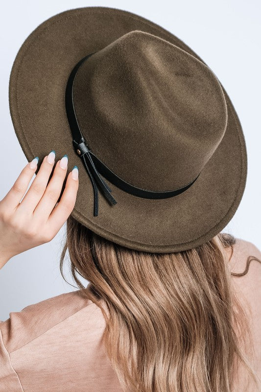Panama Style Wide Brim Classic Felt Fedora