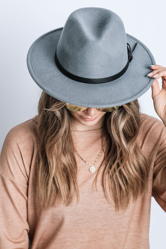 Panama Style Wide Brim Classic Felt Fedora