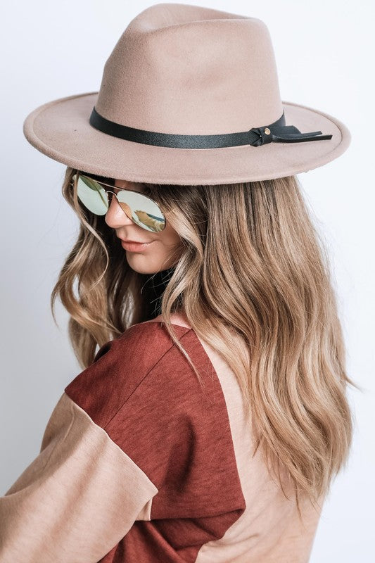 Panama Style Wide Brim Classic Felt Fedora