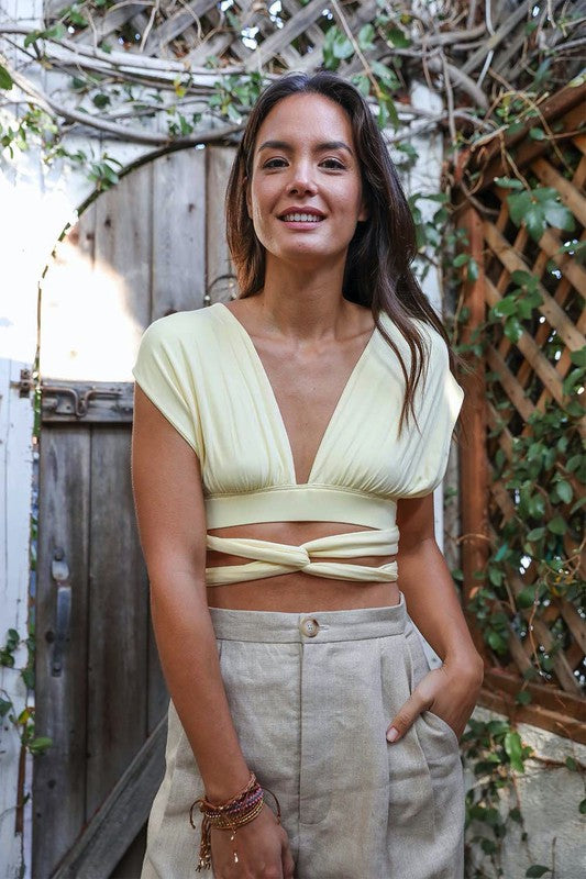 Multiple Ways Strappy Convertible Bralette Cropped Cami