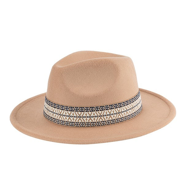 Boho Style Embroidered Classic Fedora Hat