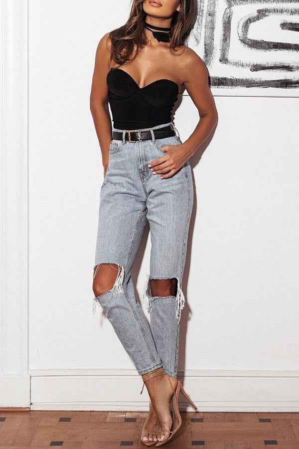 Sweetheart Neck Bodysuit - Sleeveless Fitted Style - Fashions Envy