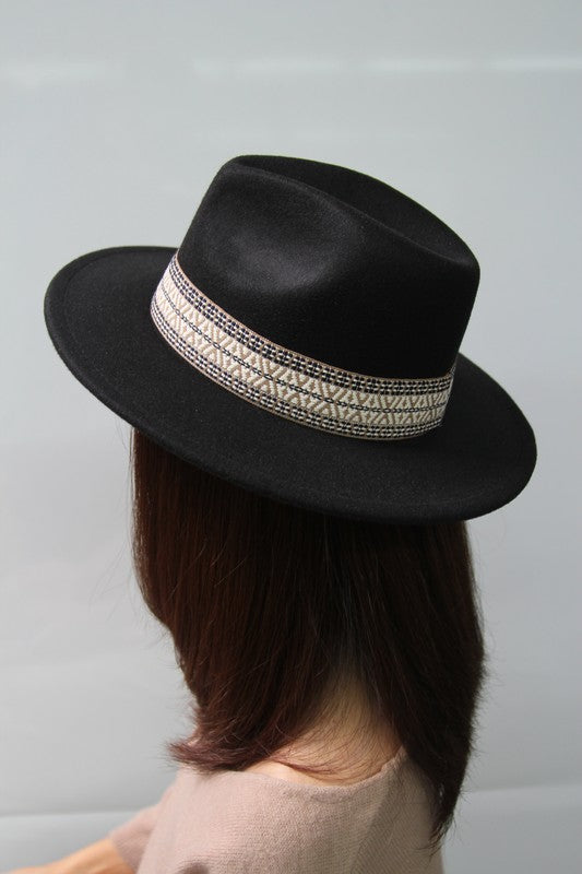 Boho Style Embroidered Classic Fedora Hat