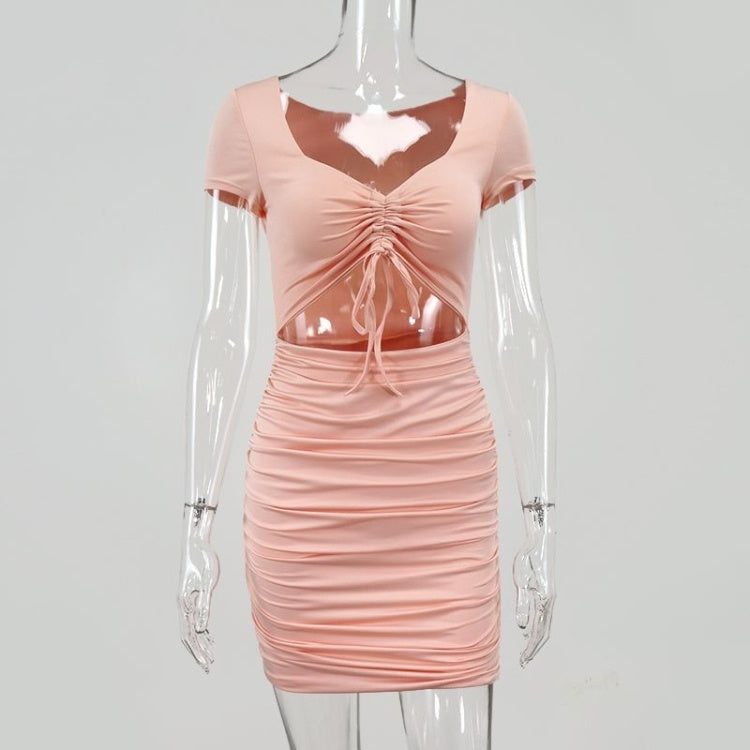 Ruched Cutout Mini Dress - Bodycon Party Dress