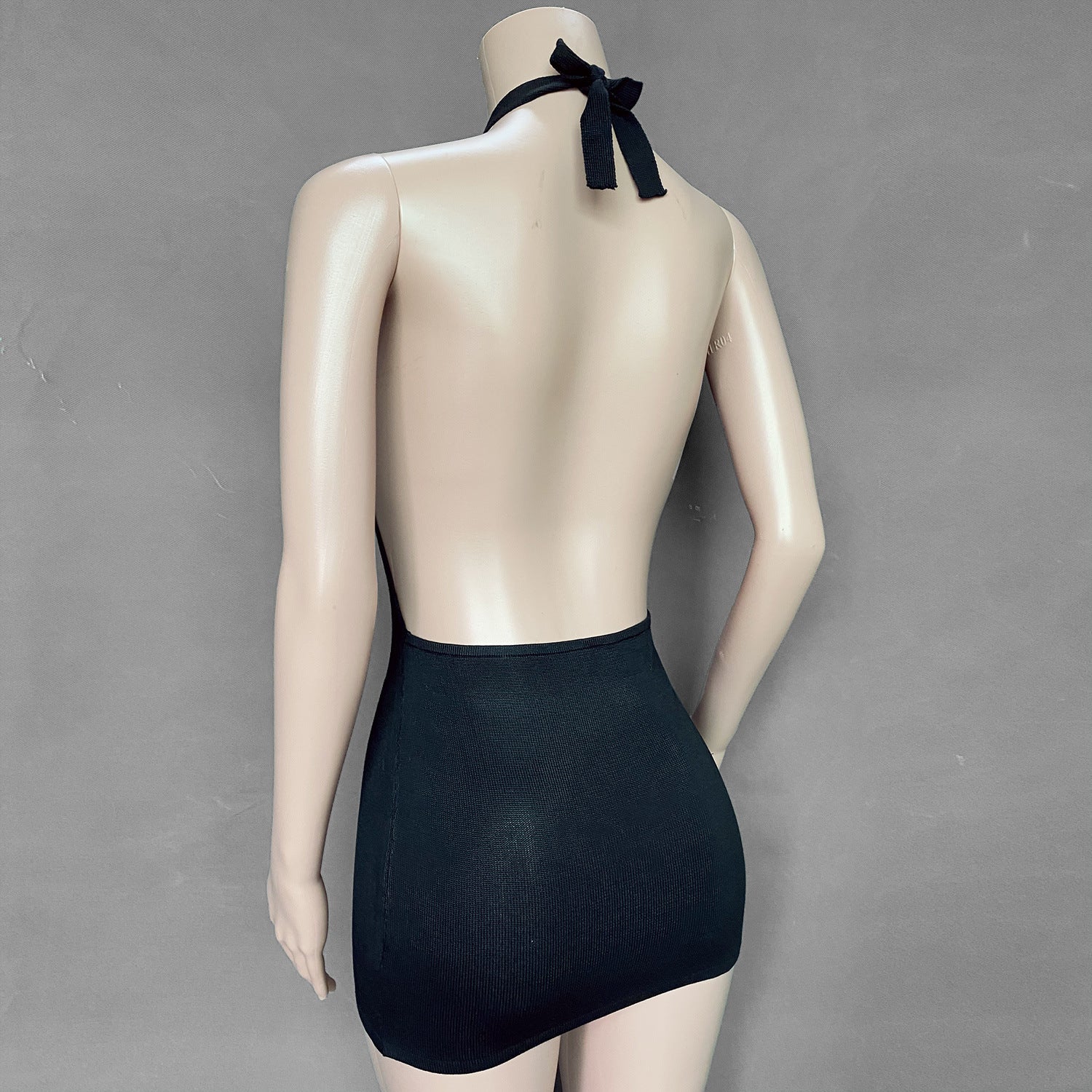 Halter Backless Mini Dress - Sexy Bodycon Dress