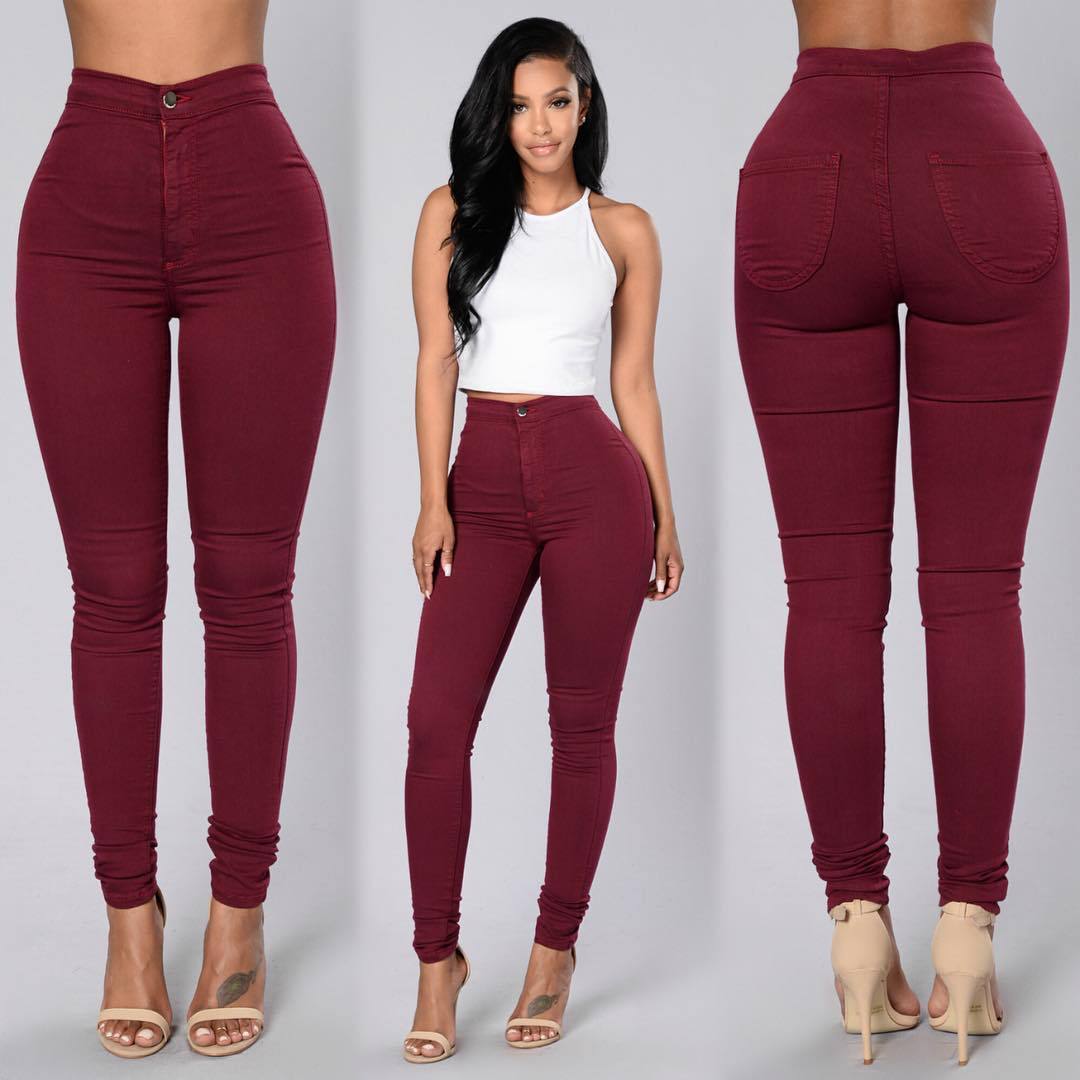 Women's Tight Legging Style Thin Waist Stretch Pencil Pants