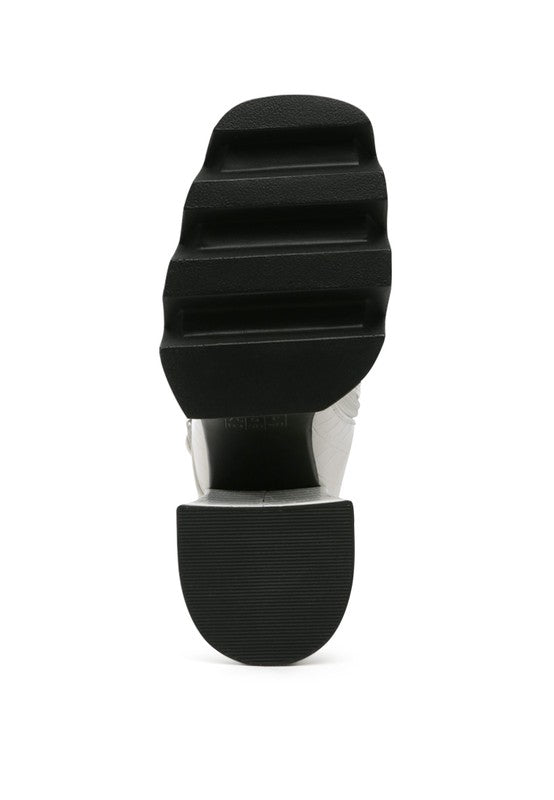 Stomper Side Zipper Opening Platform Combat Boot