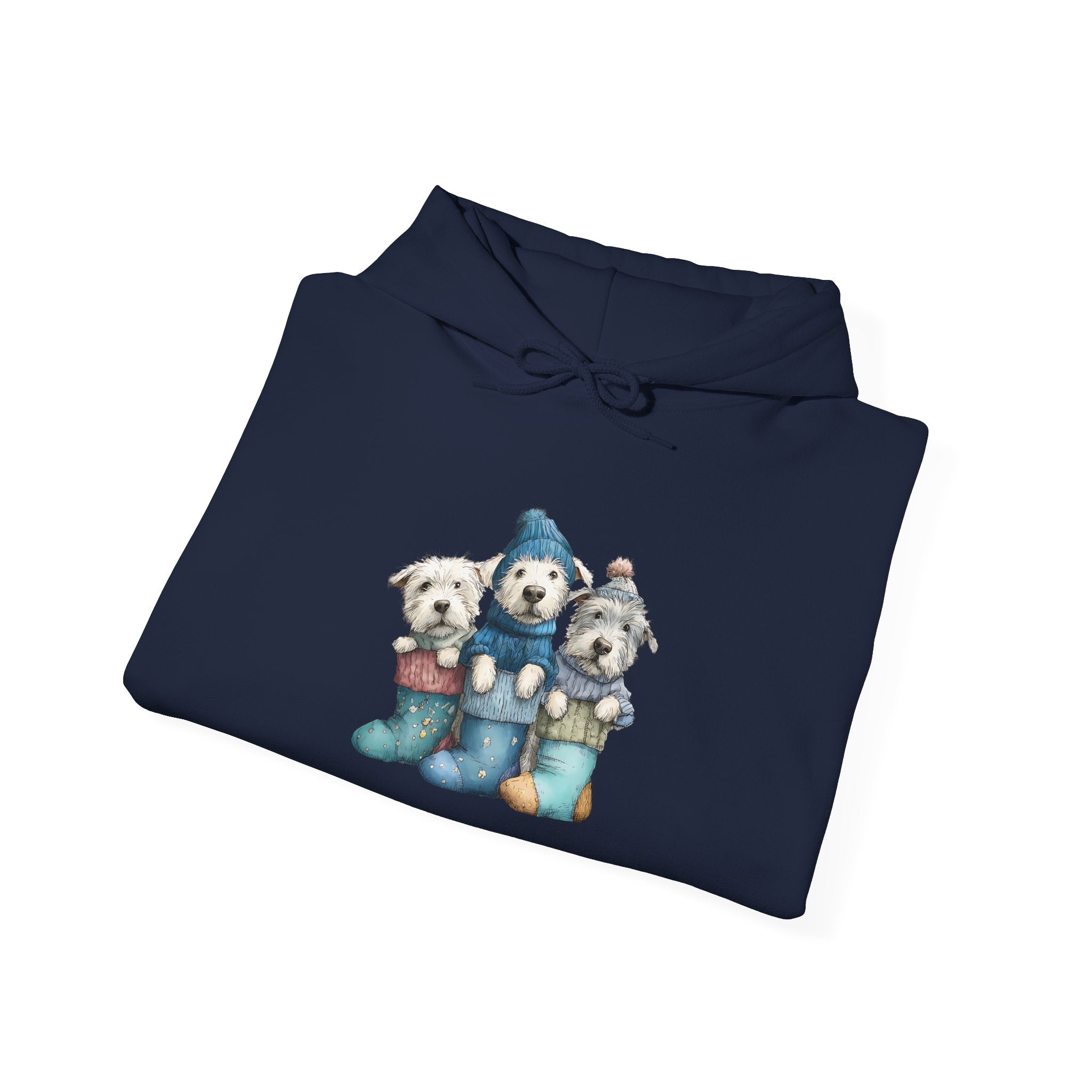Stocking Pups Hoodie - Festive Christmas Dog Sweatshirt