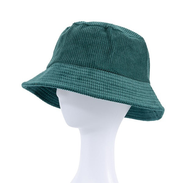 Trendy Solid Color Corduroy Bucket Hat