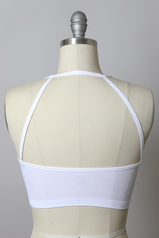 Seamless Longline Ribbed Pullover Bralette Cami