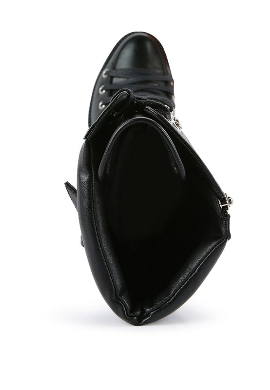 Magnolia Cushion Collared Side Zipper Biker Boot