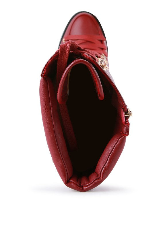 Magnolia Cushion Collared Side Zipper Biker Boot