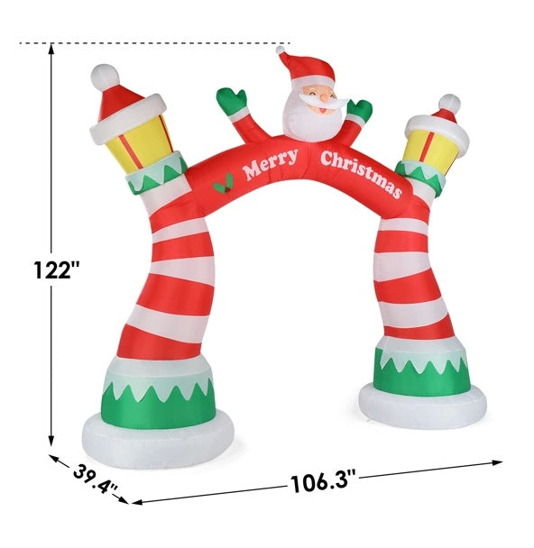 Christmas Inflatable Archway - 8.9 FT LED Lighted