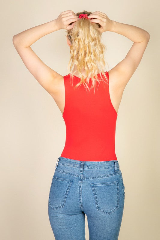 Casual Solid Tank Bodysuit - Fashions Envy