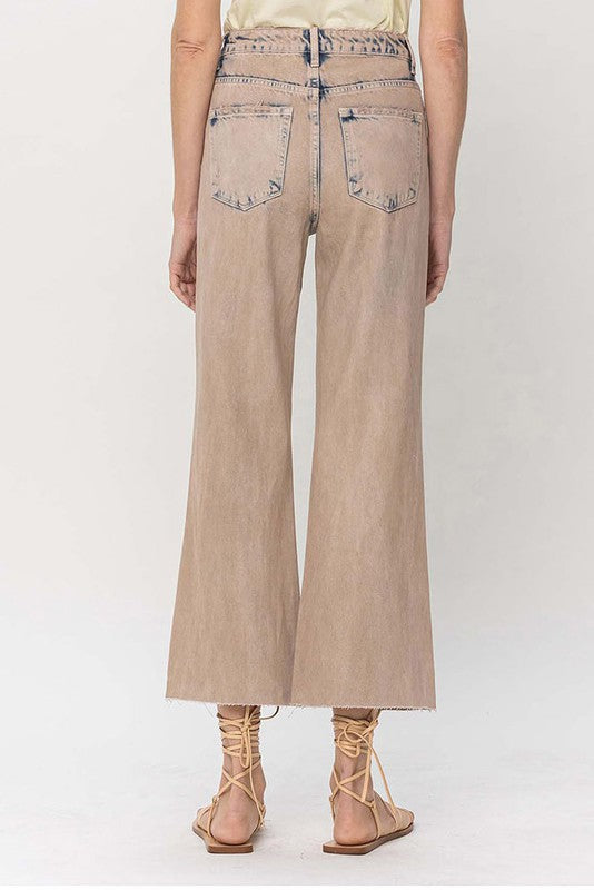 Distressed Casual 90s Vintage Crop Flare
