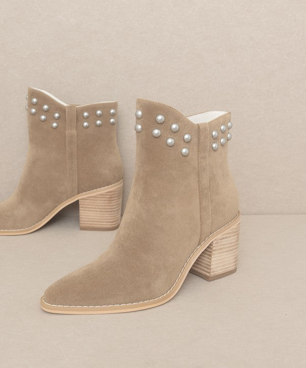 Casual Slip On Studded Collar 3" Booties
