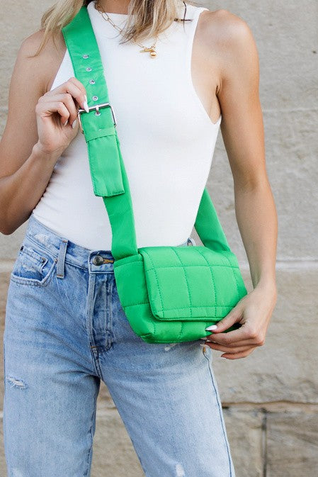 Selma Foldover Puffer Crossbody Bag