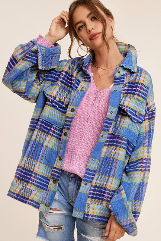 Oversized Long Sleeve Collared Hailee Jacket