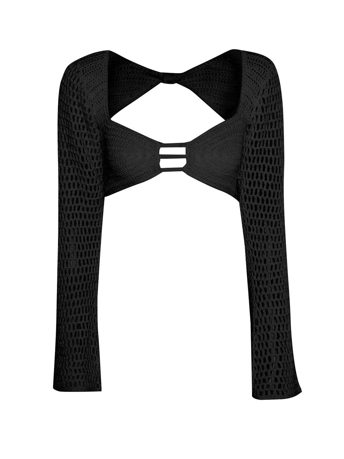 Tied Long Sleeve Top and Skirt Cover Up Set - Fashions Envy
