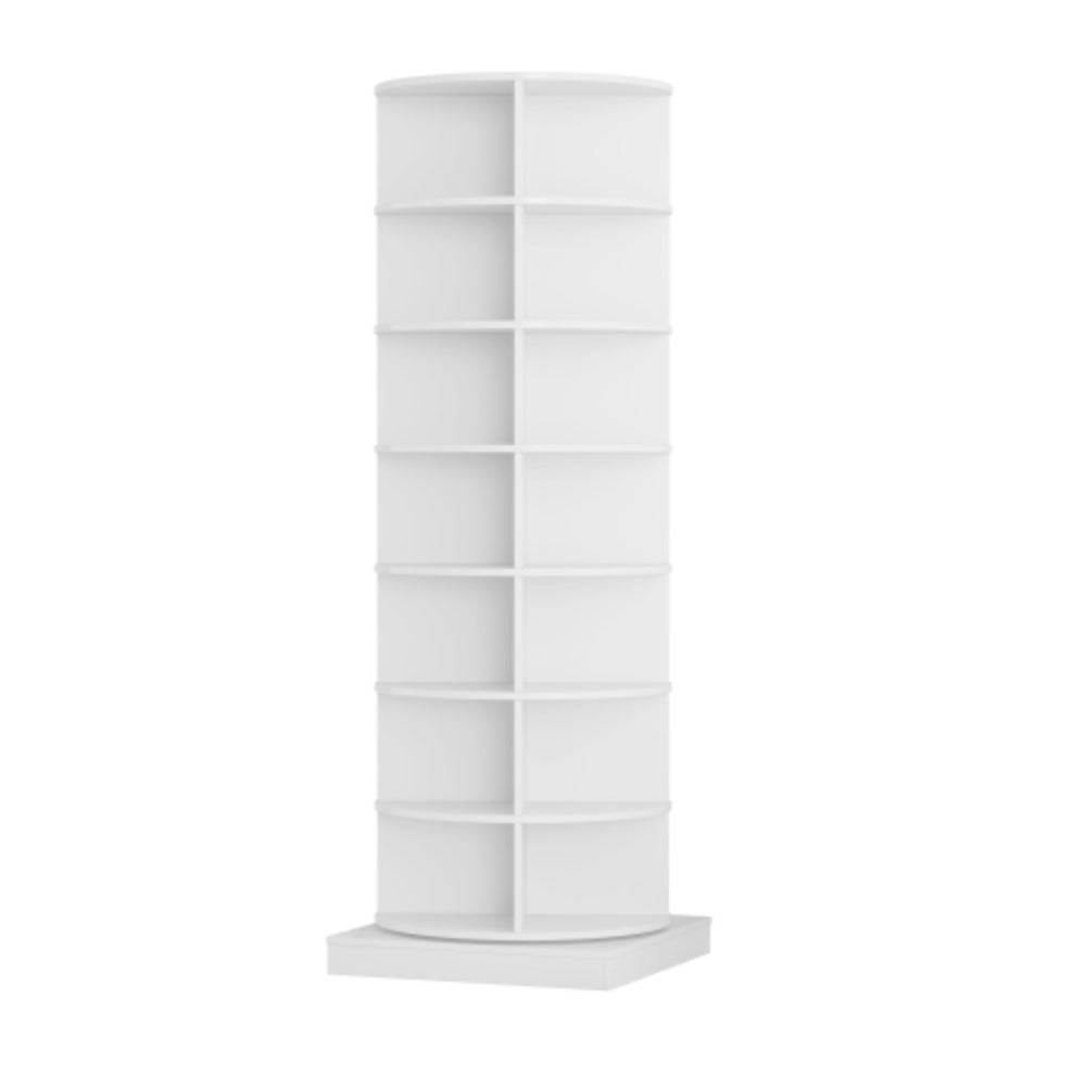 360 Degree White Rotating Shoe Cabinet with 7 Layers