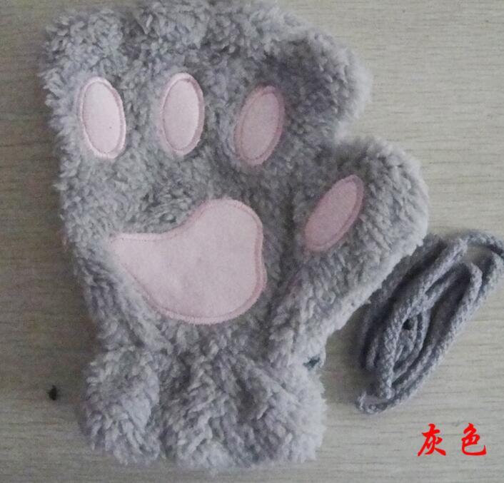 Paw Print Gloves - Cat Claw Winter Fingerless