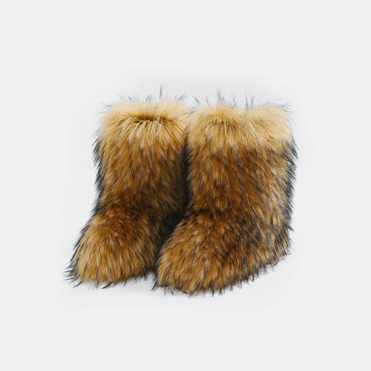 Thermal Fuzzy Platform Boots - Fashions Envy