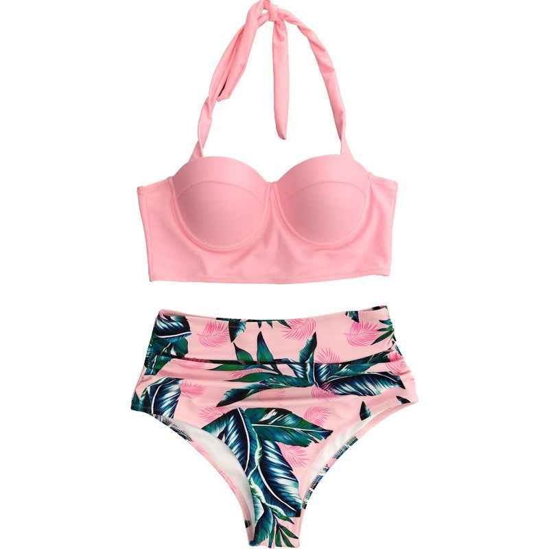 High Waist Bikini Set - Underwire Support Sculpting Two Piece