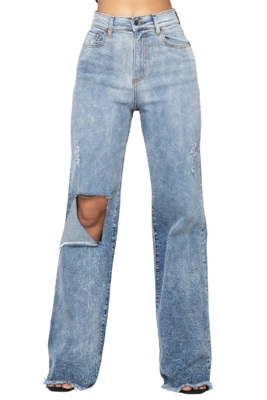 High Stretch Tyger Wide Leg Jeans