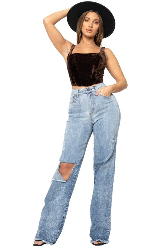 High Stretch Tyger Wide Leg Jeans