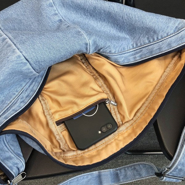 Large Tatum Denim Sling Bag
